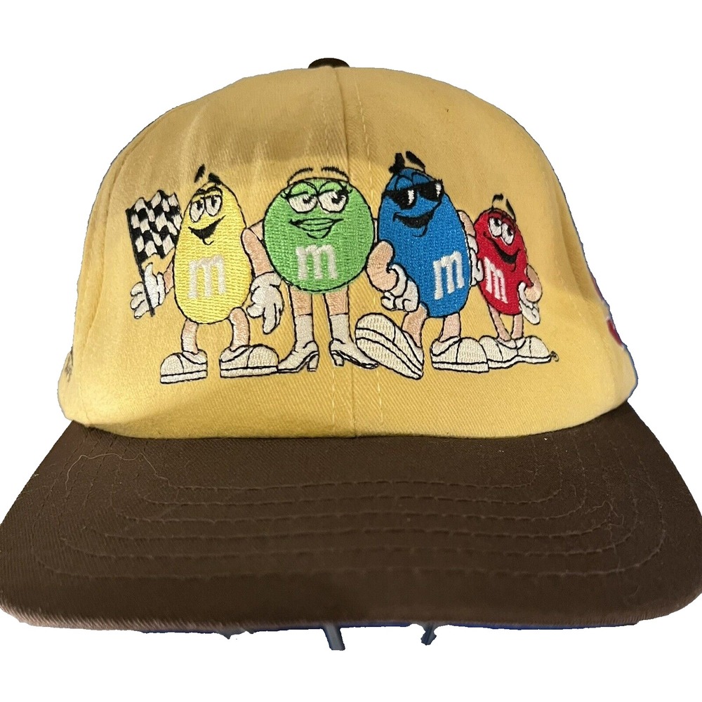 Ernie Irvin #36 M&M Brand Racing Cap, Yellow,Vintage, Ernie Retired In 1999!